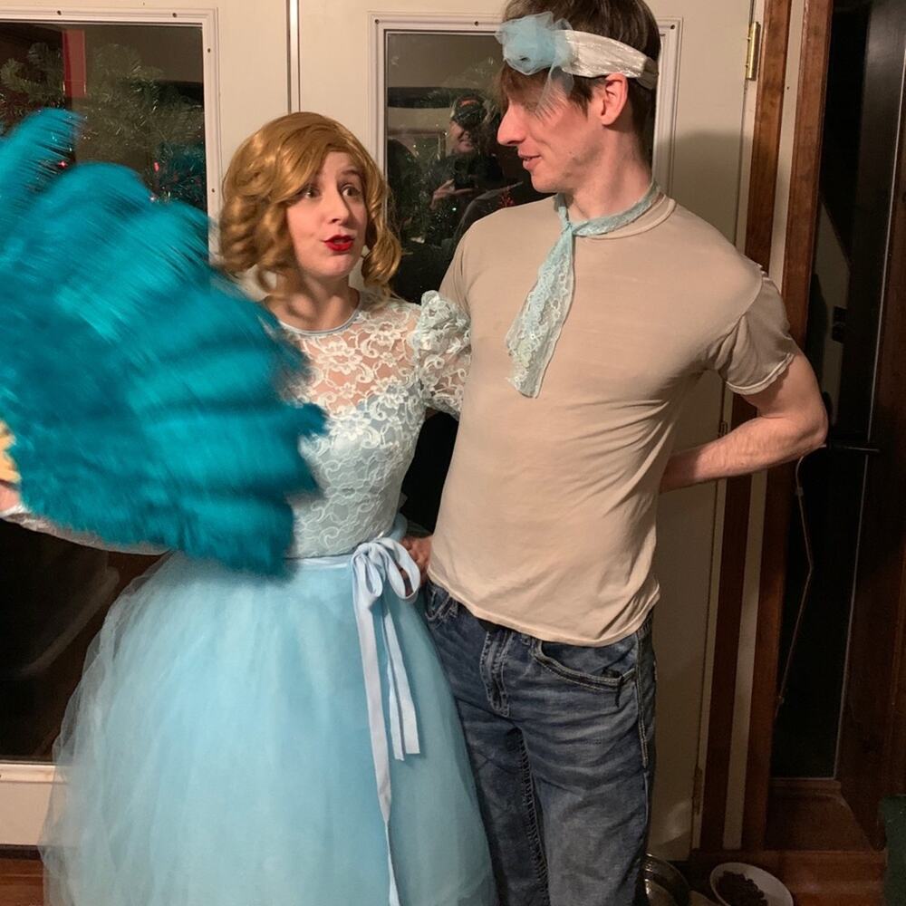Ooak White Christmas “sisters” cosplay blue